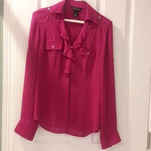 size 0 silk Purplish/ Pink WHBM blouse
